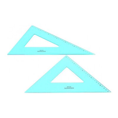 Arda - Set Di Squadre 45o E 60o Tecnoschool 35 Cm Arda - Set Di Squadre 45o E 60o Tecnoschool 35 Cm