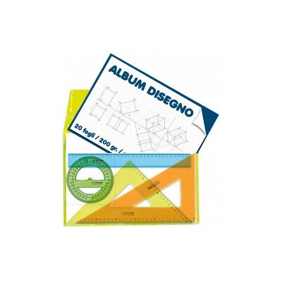 Arda - Set Disegno Con Riga Da 30cm ,goniometro 360, Coppia Di Squadre 30cm In Custodia Fluo Arda - Set Disegno Con Riga Da 30cm ,goniometro 360, Coppia Di Squadre 30cm In Custodia Fluo