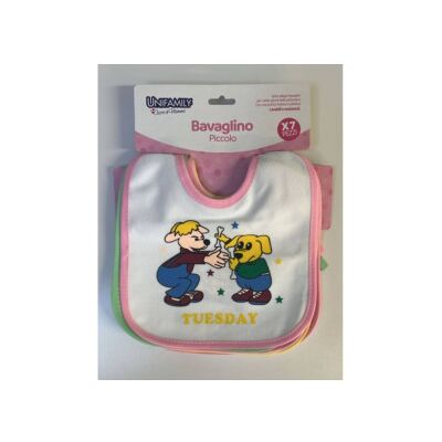 Unifamily - Bavaglino Piccolo 7 Pz Girl Unifamily - Bavaglino Piccolo 7 Pz Girl