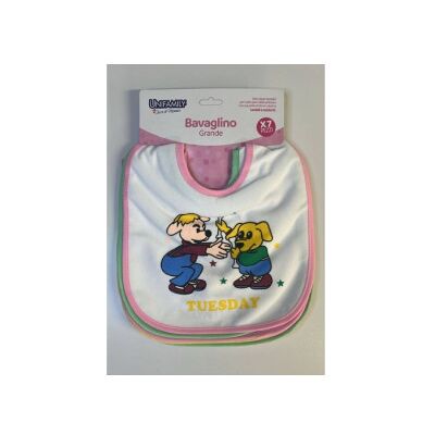 Unifamily - Bavaglino Grande 7 Pz Girl Unifamily - Bavaglino Grande 7 Pz Girl