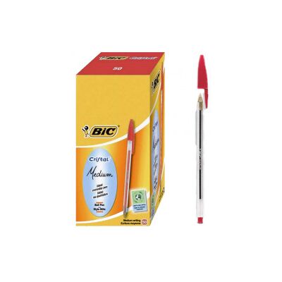 Bic - Penna Bic Cristal Original Rossa Cf.50 Bic - Penna Bic Cristal Original Rossa Cf.50