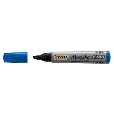 Bic - Bic Marcatore Blu Punta Scalpello 12 Pezzi Bic - Bic Marcatore Blu Punta Scalpello 12 Pezzi
