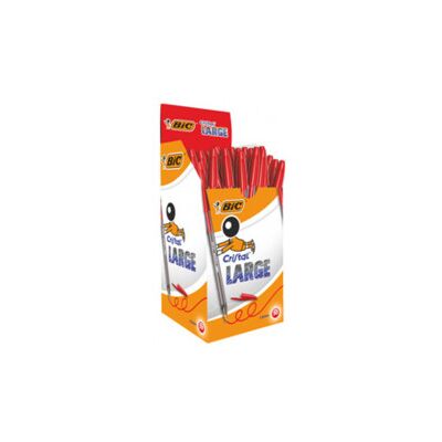 Bic - Penna Bic Cristal Large Rosso Cf.50 Bic - Penna Bic Cristal Large Rosso Cf.50