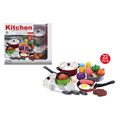Kidz Corner - Pentole Acciaio Fantasia Con Cibi 22pz Kidz Corner - Pentole Acciaio Fantasia Con Cibi 22pz
