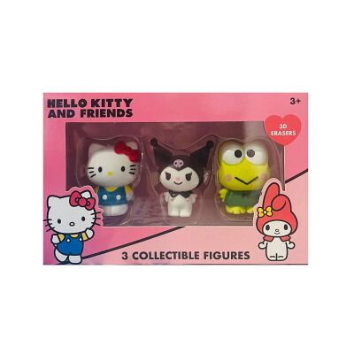 Hello Kitty - Hello Kitty Gomme 3d Pack 3pz Hello Kitty - Hello Kitty Gomme 3d Pack 3pz