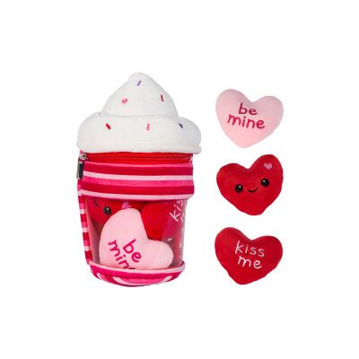 Decar - Cupcake 25cm Con 3 Mini Cuoricini Decar - Cupcake 25cm Con 3 Mini Cuoricini