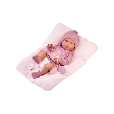 Llorens - Reborn Vinile Tina 43cm Con Cuscino Rosa Llorens - Reborn Vinile Tina 43cm Con Cuscino Rosa