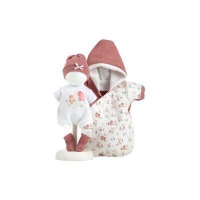 Llorens - Tutina Bianca Con Cappello Rosso E Sacco 36cm Llorens - Tutina Bianca Con Cappello Rosso E Sacco 36cm