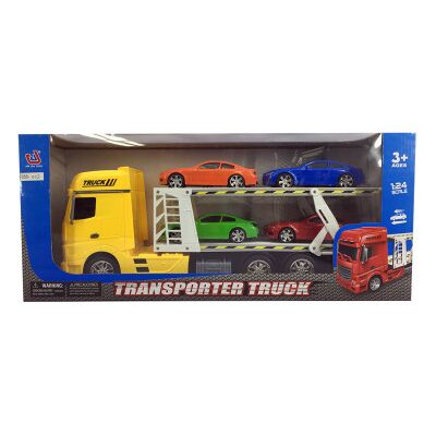 D.G. Distributori S5269 - Camion in plastica con 4 auto - Giocattolo D.G. Distributori S5269 - Camion in plastica con 4 auto - Giocattolo