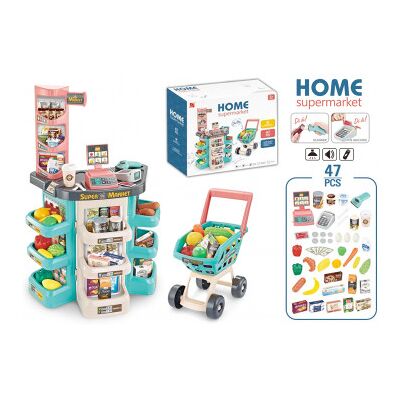 Kidz Corner - Supermarket 42 Accessori E Carrello Della Spesa Kidz Corner - Supermarket 42 Accessori E Carrello Della Spesa