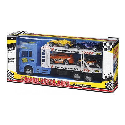 Kidz Corner - Camion Porta Auto Con 4 Veicoli Grandi Giochi Kidz Corner - Camion Porta Auto Con 4 Veicoli Grandi Giochi
