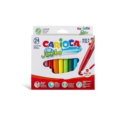 Carioca - Pennarelli Carioca Jumbo Da 24 Pezzi Carioca - Pennarelli Carioca Jumbo Da 24 Pezzi