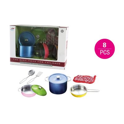 Kidz Corner - Pentole Acciaio Color 8pz Kidz Corner - Pentole Acciaio Color 8pz