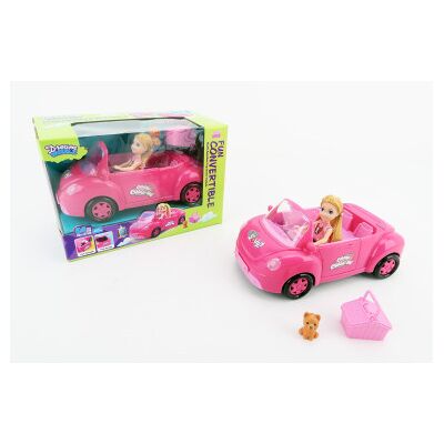 Kidz Corner - Bambolina Con Cabrio E Accessori Kidz Corner - Bambolina Con Cabrio E Accessori