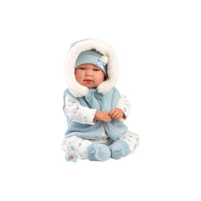 Llorens - Reborn Morbido Tino 44cm Giacca Con Cappello Azzur Llorens - Reborn Morbido Tino 44cm Giacca Con Cappello Azzur
