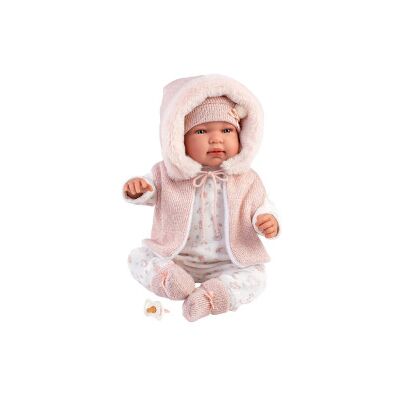 Llorens - Reborn Morbido Tina 44cm Giacca Con Cappello Rosa Llorens - Reborn Morbido Tina 44cm Giacca Con Cappello Rosa