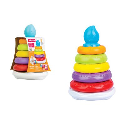 Winfun - Piramide Dondolina Anelli Impilabili Winfun - Piramide Dondolina Anelli Impilabili