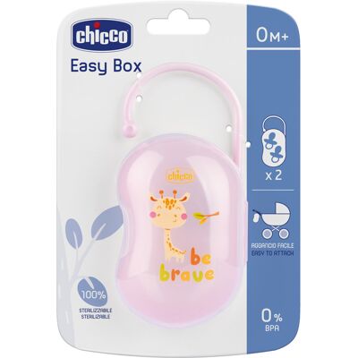 Custodia per Doppio Ciuccio Rosa Chicco - Conservazione Neonato Custodia per Doppio Ciuccio Rosa Chicco - Conservazione Neonato