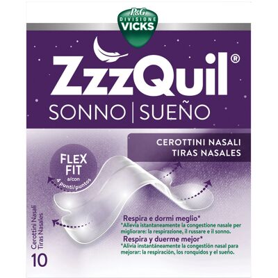 ZzzQuil Strisce Nasali per Sonno - 10 pezzi ZzzQuil Strisce Nasali per Sonno - 10 pezzi
