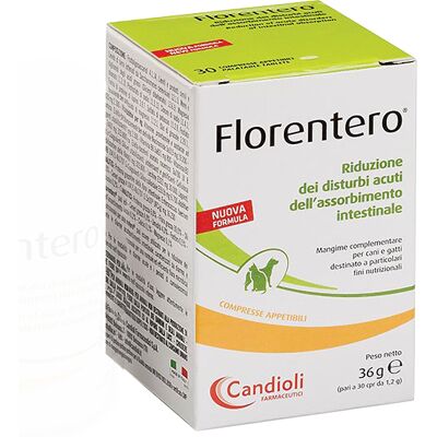 Candioli Florentero Act 30 Compresse - Benessere Intestinale per Cani e Gatti Candioli Florentero Act 30 Compresse - Benessere Intestinale per Cani e Gatti