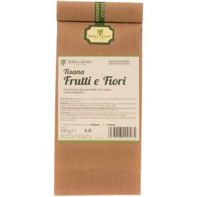 Erbecedario Tisana Frutti e Fiori 100 grammi Erbecedario Tisana Frutti e Fiori 100 grammi