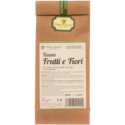 Erbecedario Tisana Frutti e Fiori 50 grammi Erbecedario Tisana Frutti e Fiori 50 grammi