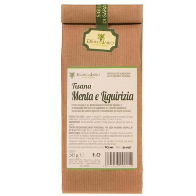 Erbecedario Tisana Menta e Liquirizia 50 grammi Erbecedario Tisana Menta e Liquirizia 50 grammi
