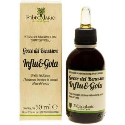 Erbecedario Gocce del Benessere Influ&Gola 50 ml Erbecedario Gocce del Benessere Influ&Gola 50 ml