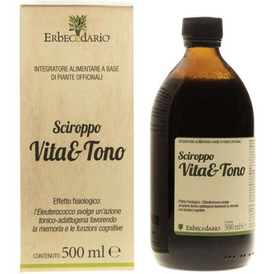 Erbecedario Sciroppo Vita&Tono 500 ml Erbecedario Sciroppo Vita&Tono 500 ml