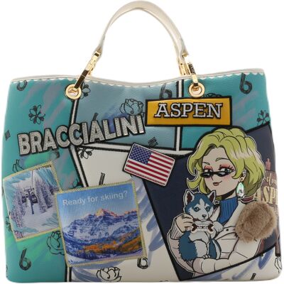 Braccialini Borsa a mano e tracolla Cartoline B16804 Unico Braccialini Borsa a mano e tracolla Cartoline B16804 Unico