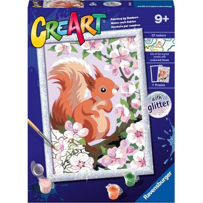 Ravensburger Creart Scoiattolo Glitter Kit Pittura Bambini Tema Animali Cornice Inclusa Ravensburger Creart Scoiattolo Glitter Kit Pittura Bambini Tema Animali Cornice Inclusa