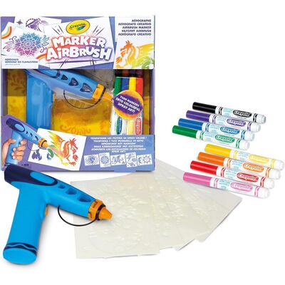 Binney&smith - Crayola Crayola Marker Airbrush Aerografo Creativo Per Bambini Con 8 Pennarelli Lavabili 6+ Anni Binney&smith - Crayola Crayola Marker Airbrush Aerografo Creativo Per Bambini Con 8 Pennarelli Lavabili 6+ Anni