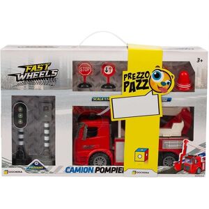 Giocheria Fast Wheels Camion Pompieri E Cartelli Giocheria Fast Wheels Camion Pompieri E Cartelli