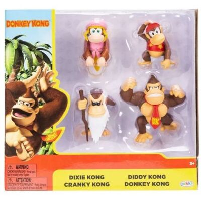 Jakks Pacific Super Mario Bros Set Donkey Kong 4 Personaggi 6 Cm Jakks Pacific Super Mario Bros Set Donkey Kong 4 Personaggi 6 Cm
