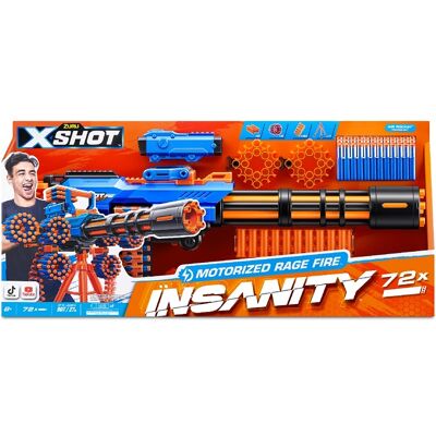 Zuru Italy Zuru X Shot Insanity Rage Fire Motor Fucile Motorizzato 72 Dardi Con Mirino Zuru Italy Zuru X Shot Insanity Rage Fire Motor Fucile Motorizzato 72 Dardi Con Mirino
