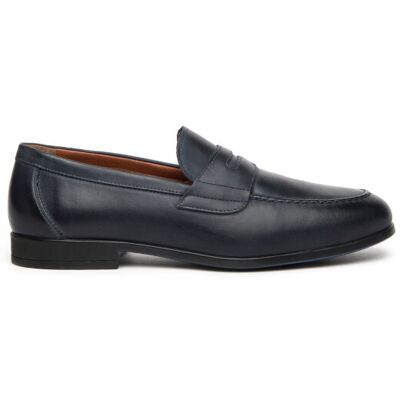 Nero giardini mocassini uomo in pelle blu e400162u200 Nero giardini mocassini uomo in pelle blu e400162u200