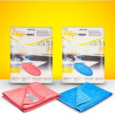 Wimexshop 2 Panni in Microfibra Antibatterica Magic Silver. Rosso + blu. 40x40 cm Wimexshop 2 Panni in Microfibra Antibatterica Magic Silver. Rosso + blu. 40x40 cm