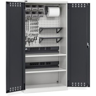 Armadio stazione ricarica Fami Perfom 1023x555x2000mm con ante fessurate, portata 800 Kg Armadio stazione ricarica Fami Perfom 1023x555x2000mm con ante fessurate, portata 800 Kg