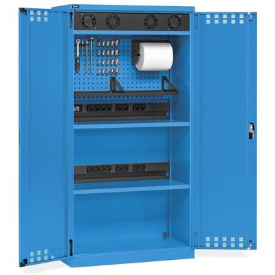 Armadio ante battenti Fami Perfom 1023x555x2000mm con stazione ricarica, portata 800 Kg Armadio ante battenti Fami Perfom 1023x555x2000mm con stazione ricarica, portata 800 Kg