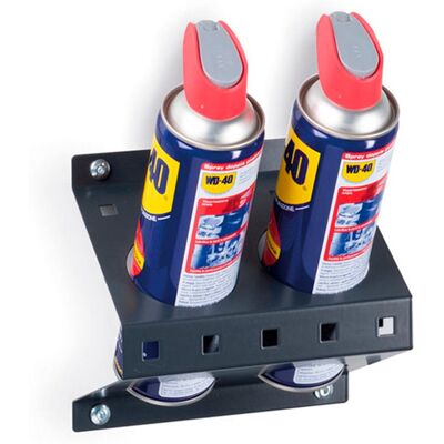 Porta bombolette spray 2 postazioni Fami Iron Team per arredamento officina Porta bombolette spray 2 postazioni Fami Iron Team per arredamento officina