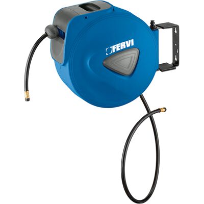 Avvolgitubo autorientrante Fervi 0378/1510 per aria compressa, 15+1mt Avvolgitubo autorientrante Fervi 0378/1510 per aria compressa, 15+1mt