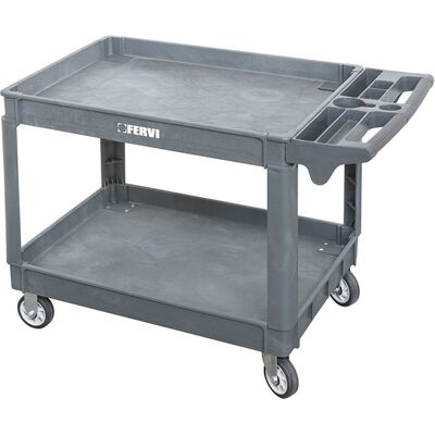 Carrello a due vasche Fervi C075/2 in polipropilene portata 250kg Carrello a due vasche Fervi C075/2 in polipropilene portata 250kg