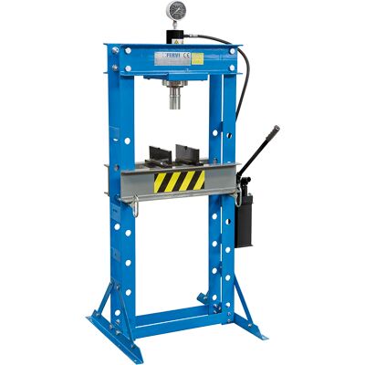Pressa idraulica Fervi P001/30 manuale con pistone mobile 2 velocità, portata 30 ton Pressa idraulica Fervi P001/30 manuale con pistone mobile 2 velocità, portata 30 ton