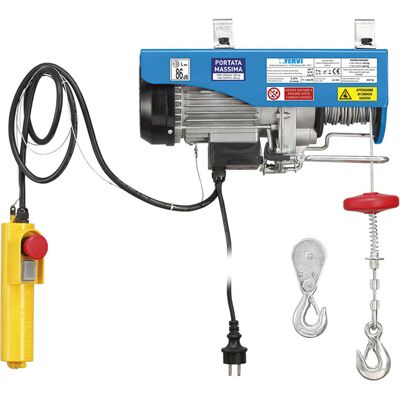 Paranco a catena elettrico Fervi 0602 uso industriale portata 200-400kg Paranco a catena elettrico Fervi 0602 uso industriale portata 200-400kg