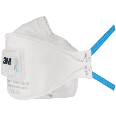 Maschera monouso per polveri 3M Aura 9322+Gen3 classe FFP2 NR D con valvola Maschera monouso per polveri 3M Aura 9322+Gen3 classe FFP2 NR D con valvola