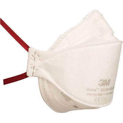 Maschera monouso per polveri 3M Aura 9330+ classe FFP3 NR D Maschera monouso per polveri 3M Aura 9330+ classe FFP3 NR D