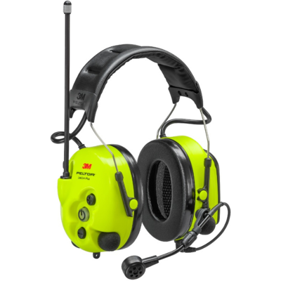 Cuffie antirumore ad alta visibilità 3M Peltor LiteCom Plus PMR con bardatura temporale, 32dB Cuffie antirumore ad alta visibilità 3M Peltor LiteCom Plus PMR con bardatura temporale, 32dB