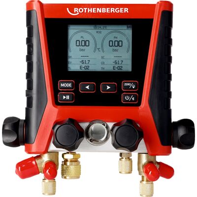 Rothenberger ROCOOL MAXI Manometro digitale per climatizzazione e refrigerazione 1–55 bar, -40/+150 °C Rothenberger ROCOOL MAXI Manometro digitale per climatizzazione e refrigerazione 1–55 bar, -40/+150 °C