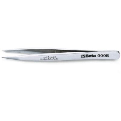 Beta Utensili Pinzetta a molla antimagnetica Beta 999B con punte forti diritte, 120mm Beta Utensili Pinzetta a molla antimagnetica Beta 999B con punte forti diritte, 120mm