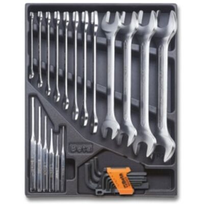 Beta Utensili Assortimento 27 chiavi combinate, chiavi maschio e cacciaspina Beta T31 in termoformato rigido ABS Beta Utensili Assortimento 27 chiavi combinate, chiavi maschio e cacciaspina Beta T31 in termoformato rigido ABS